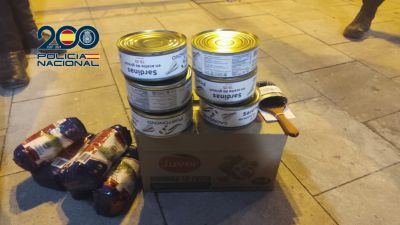 Productos sustraídos de la residencia de ancianos.