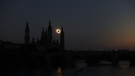 El eclipse visto desde Zaragoza